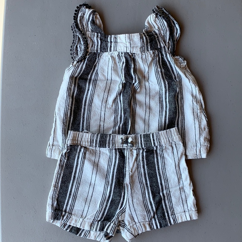 Linen tank and shorts set. 12m.
